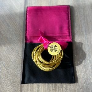 BuDhaGirl Gold All Weather Bangles - Serenity Prayer